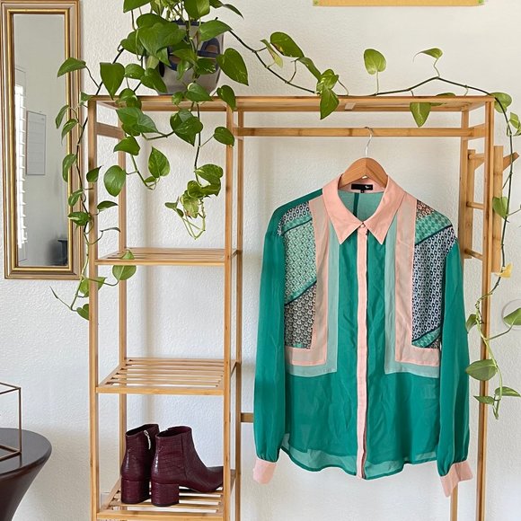 Women's Button-Up Blouse - Picture 1 of 3